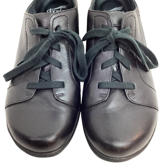 Dansko Adriana Womens 11.5-12 Leather Lace-Up Loafers Black Comfortable Casual S - Picture 3 of 11